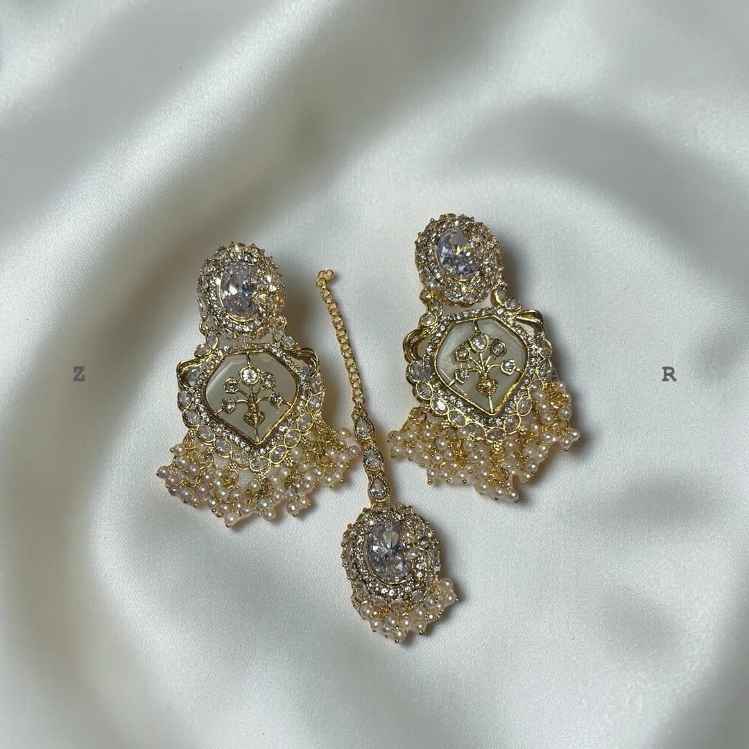 Turkish heavy earring with tika premium quality