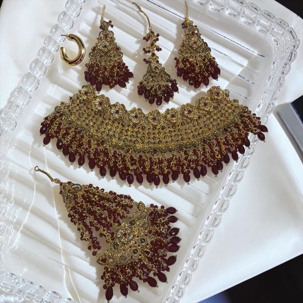 Premium quality pure manjos heavy bridal set