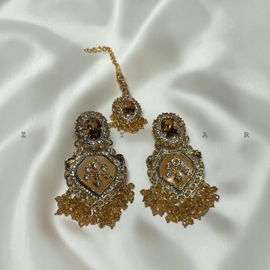 Turkish heavy earring with tika premium quality