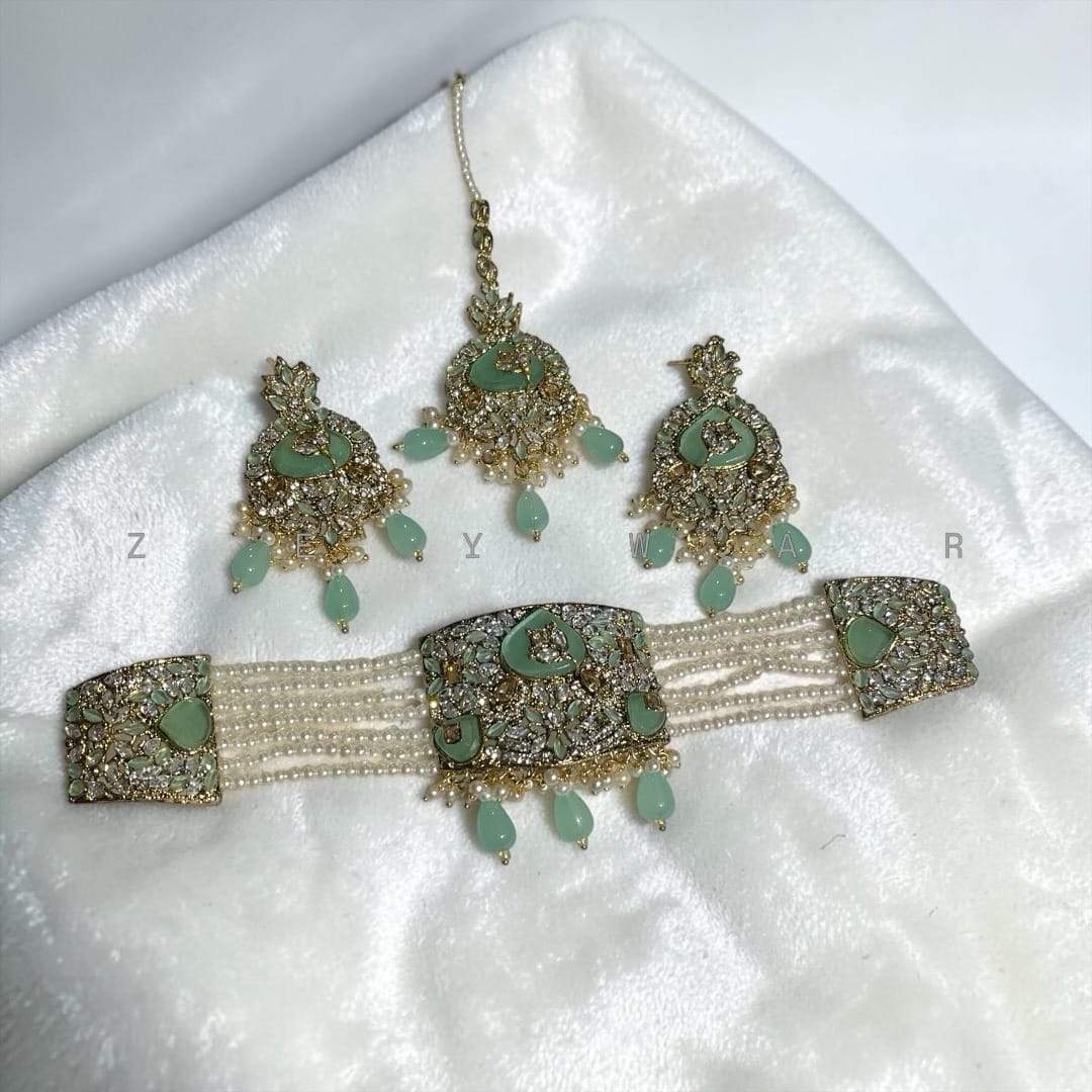 Premium Zircon Egyptian Choker Set
