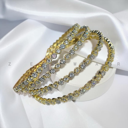 AD 2 tone polish premium quality bangles