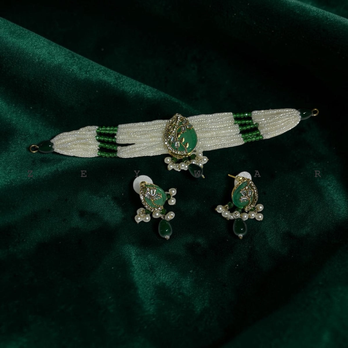 Tiny beads choker set premium quality