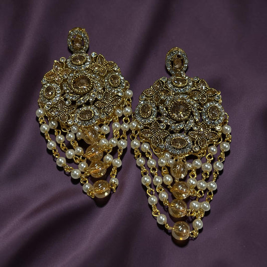 Premium piece golden earrings
