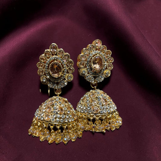 Pure quality jhumka golden